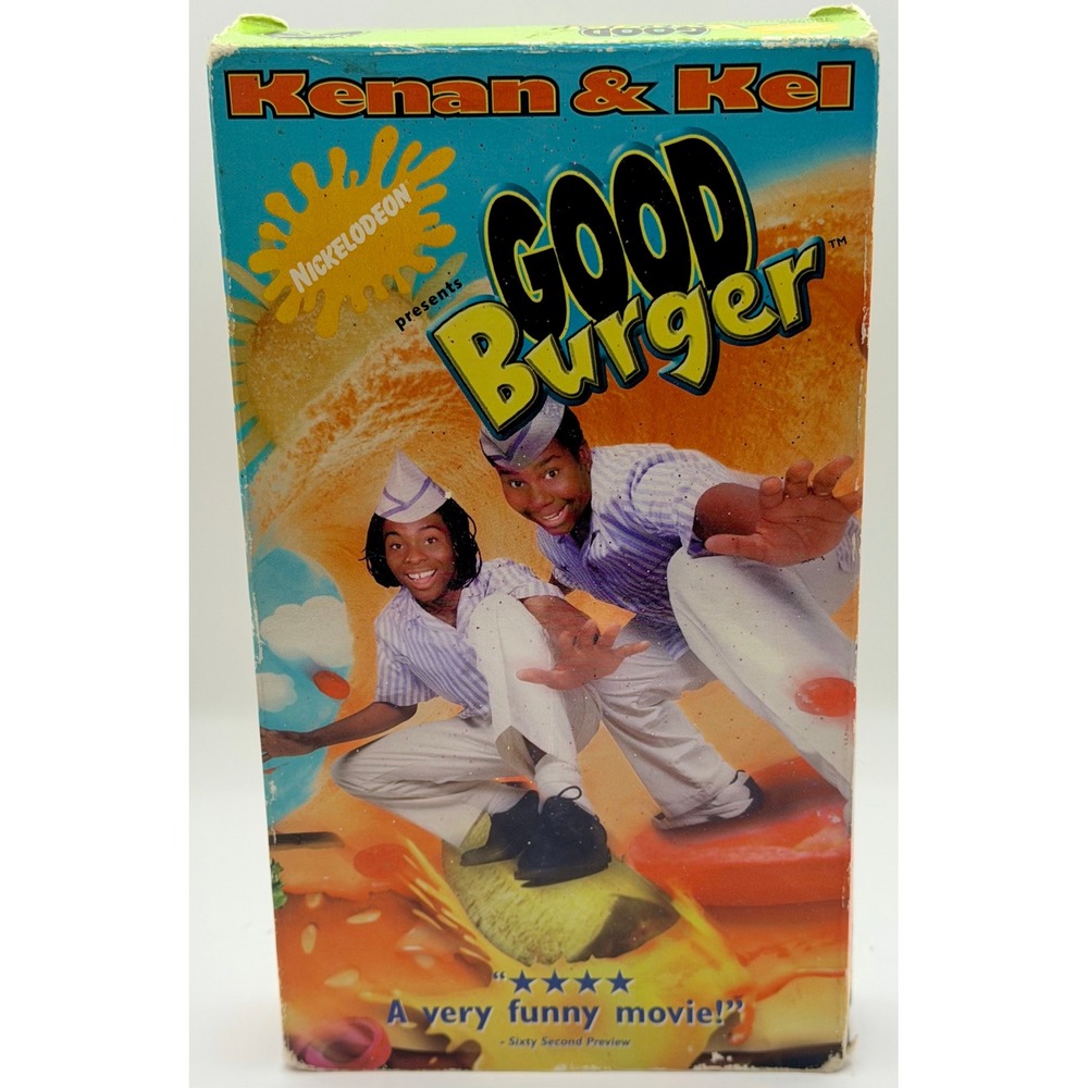 Good Burger 1997 VHS Orange Tape Nickelodeon
